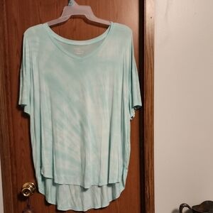 Women's Light Blue Tie-Dye Top